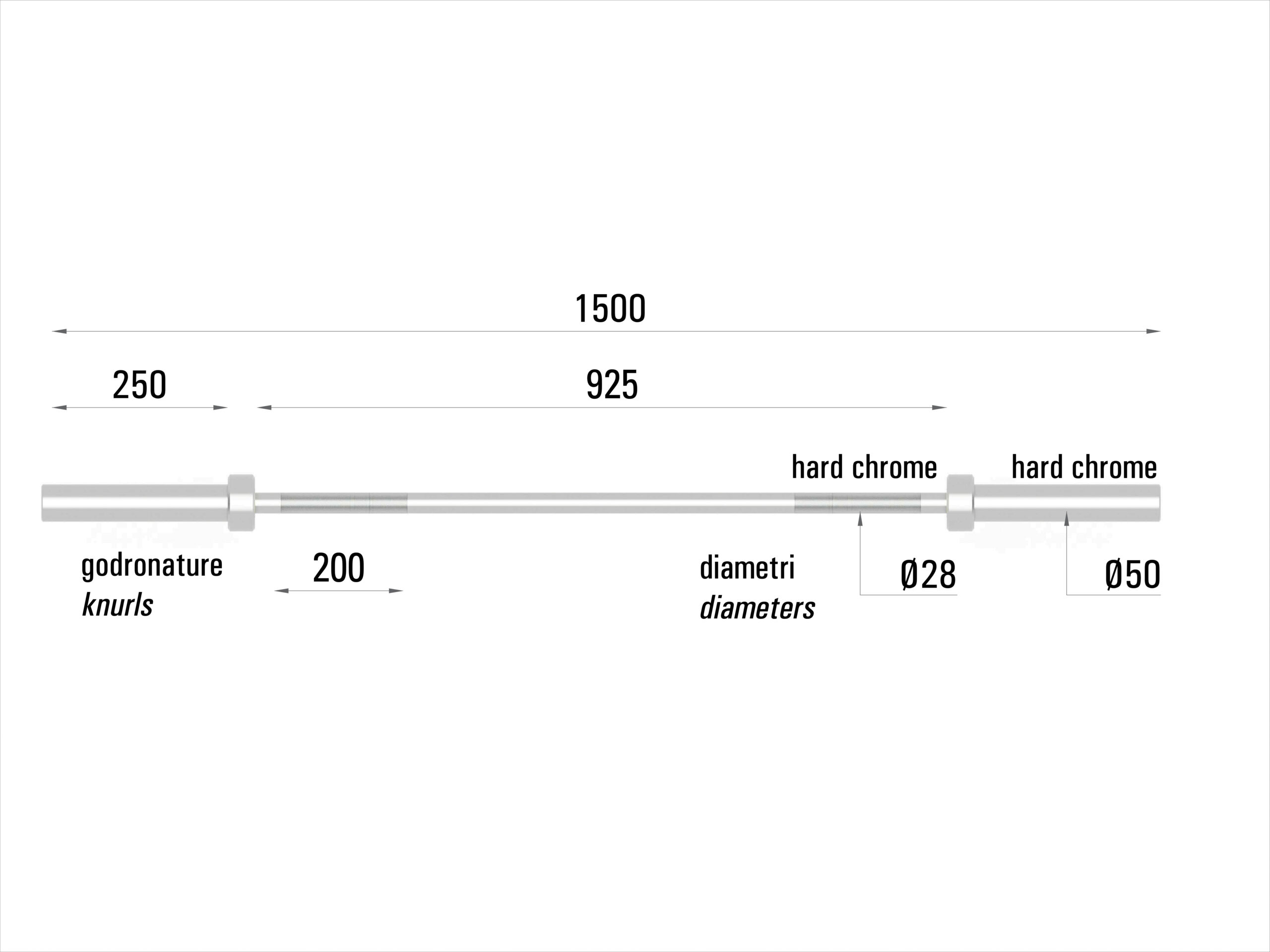 BO 150 schema scaled 3 Bilanciere Power Training 150 - immagine 3