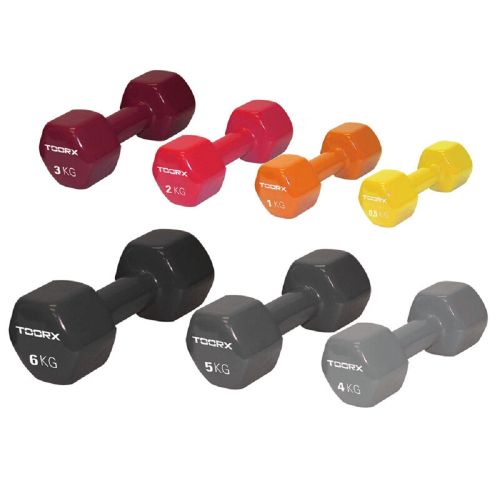 Immagine 1 18 Manubri in vinile da 6 kg – Coppia manubri