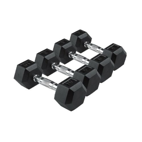 tapis 42 13 Manubri gommati Esagonali da 37,5 kg – Coppia manubri